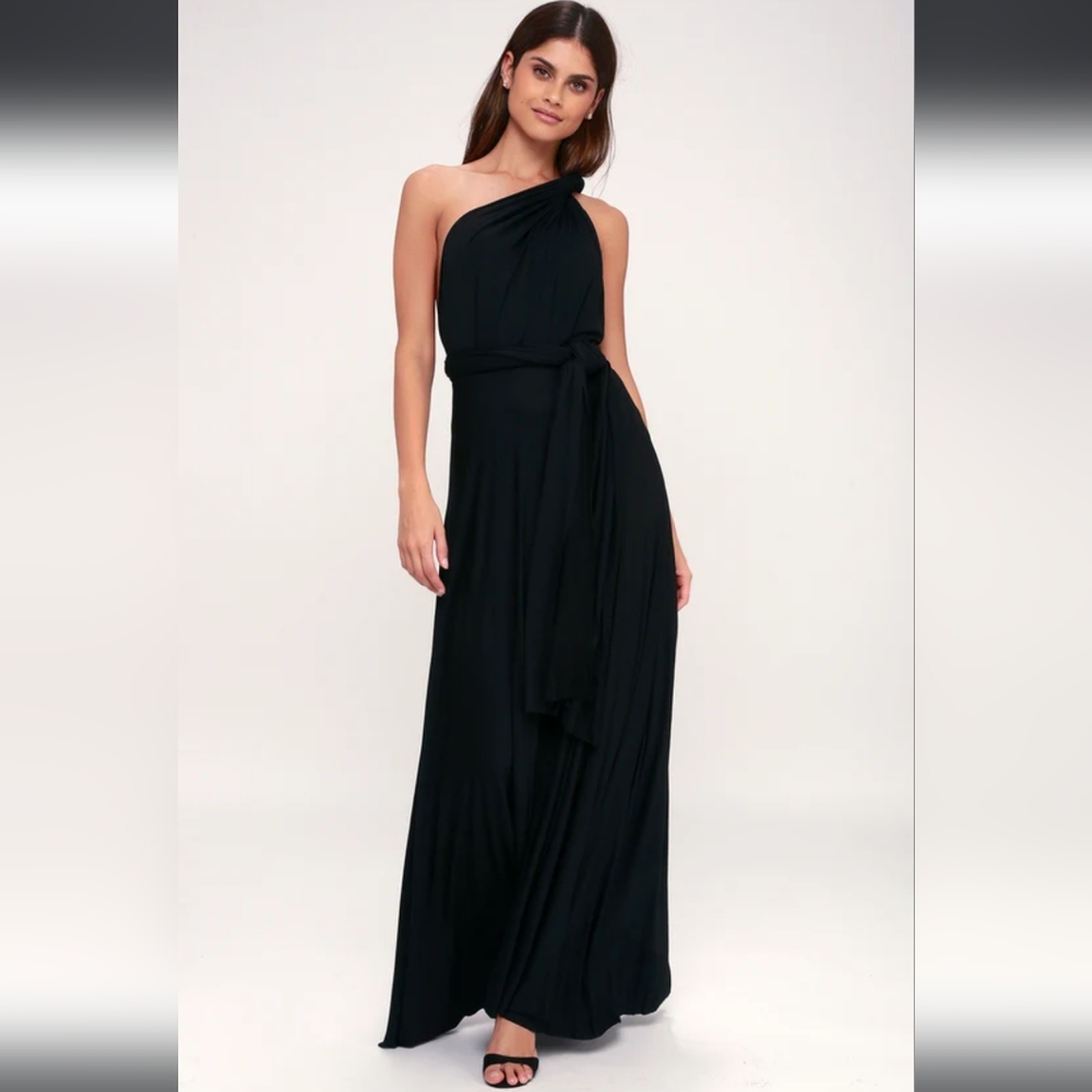 Lulus Tricks of the Trade Black Maxi Dress - size S - Picture 3 of 6
